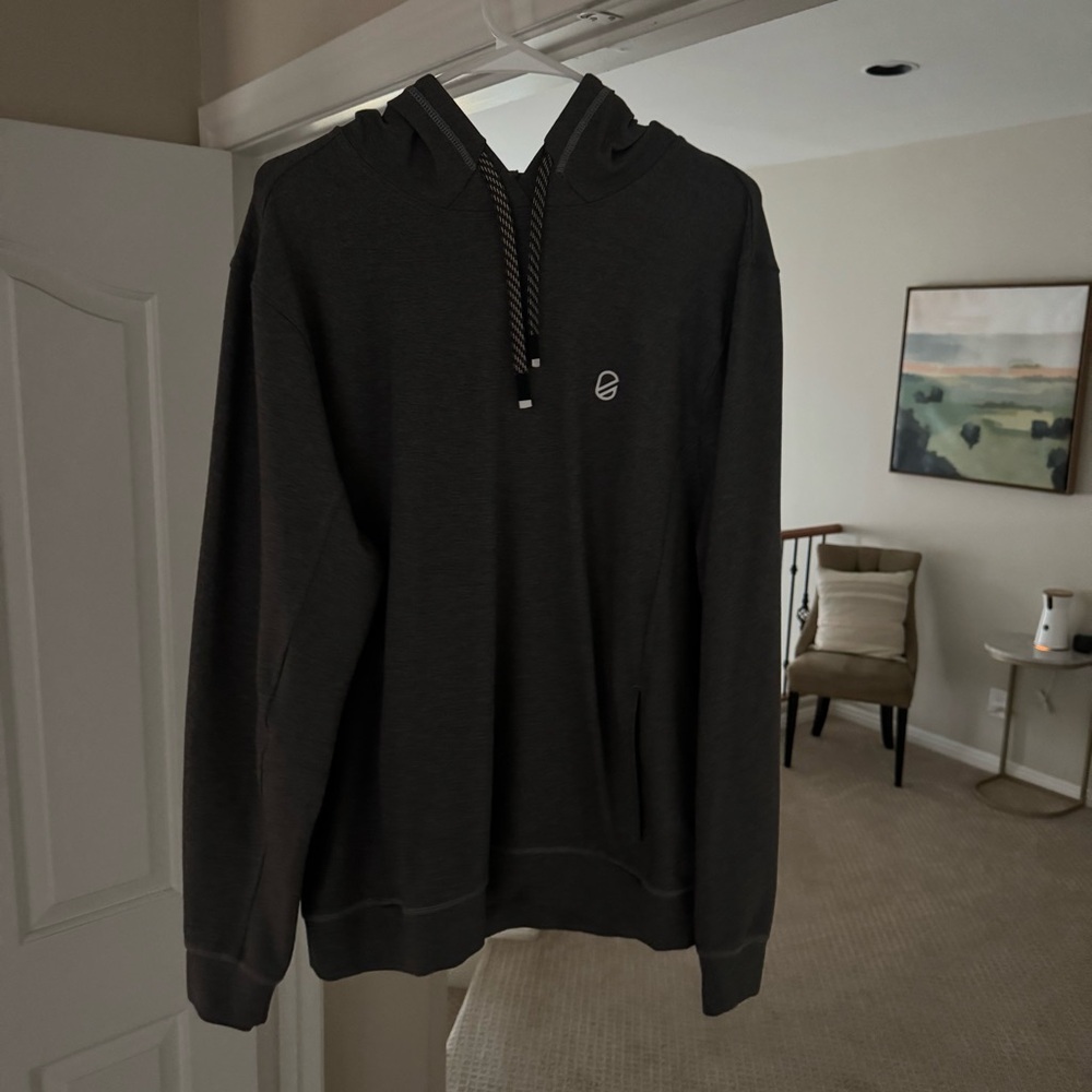 Black Zip-Up Sweater Heavy-Weight Cotton